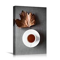 Canvas Wall Art Coffee Cup Coffee Drinks Farmhouse/Country Kitchen Multicolor Photography Urban - 12x18 inches