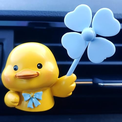 Image of Zibuyu Car Dashboard Air Freshener, Duckling AC Vent Clip, Unscented