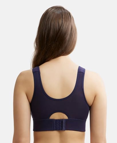 Image of Jockey JW12 Women Wirefree Padded Tencel Lyocell Elastane Stretch Full Coverage Lounge Bra with Stay Fresh Properties and Removable Pads