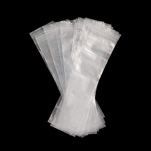 Bornfeel BF-LZFD 3 X 12 Inch Long Jewelry Bags Clear 100Pcs Clear Necklace Bags With Hang Hole Poly Zip Seal Storage Bags For Packaging Shipping Incense 2 Mil thumb #4