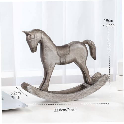 Cheval à bascule vintage bois maison bureau déco rétro table