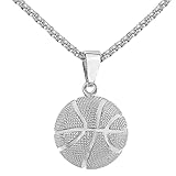 Chain Long Necklace Choker Necklace for Women Chain Necklace Basketball Necklace Men Stainless Women Steel Jewelry & Watches Y-2k Girl Pendants Jewelry Gifts (Silver, One Size)