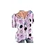 Produktbild T-Shirt Damen Große Größen Bluse Sommer Punktedrucke Elegant Oberteil Spitze Locker Kurzarm O-Ausschnitt Tumblr Crop Tops Kurzarmshirt Lose Hemd Tunika riou Günstig