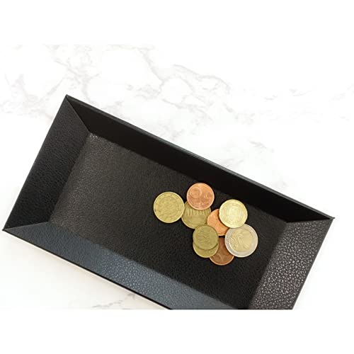 Bandeja Organizadora Negra de Cuero PU para Escritorio miniatura 5