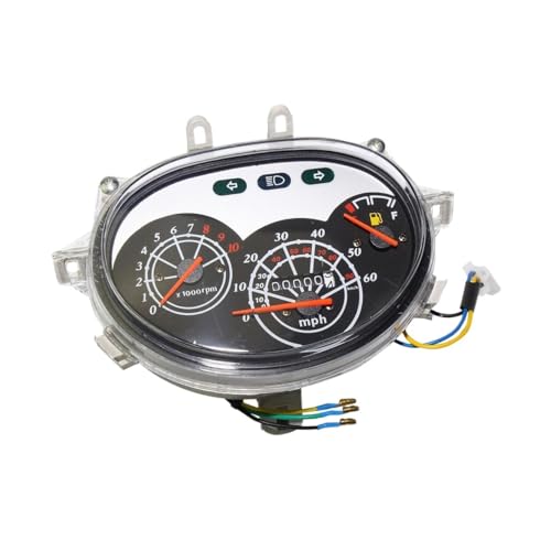 MALIYAE Motorrad-Armaturenbrett Drehzahlmesser Tachometer Multifunktions-Ersatz