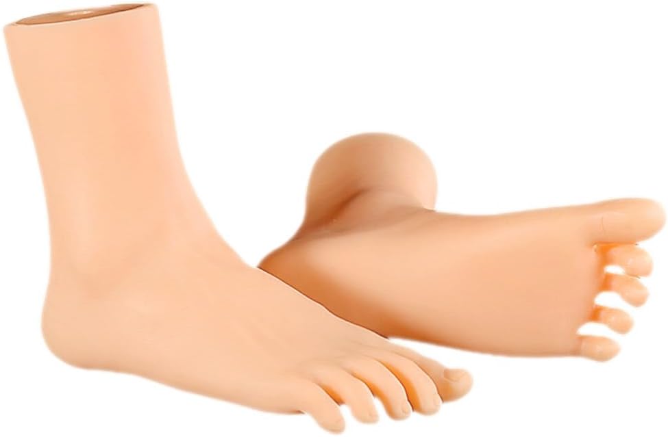 1pair Realistic Foot Model for Socks Display Skin-Colored Soft Mannequin Feet for Art Painting and Photography Lightweight and Versatile Model for Teaching and Showcase