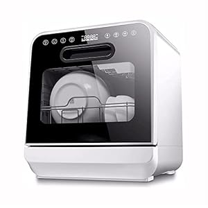 Portable vaatwasser aanrecht, mini vaatwasser met 5L ingebouwde watertank, geen aansluiting nodig, 6 programma’s, 360…