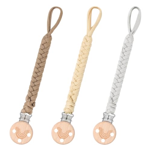 CLDY Cotton Dummy Chain Baby, Schnullerkette Clip, Baumwolle Schnullerband