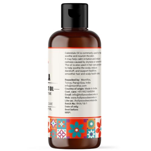 Image of Organic Pure Calendula Oil Calendula officinalis Skin Scalp Infections 100 ml