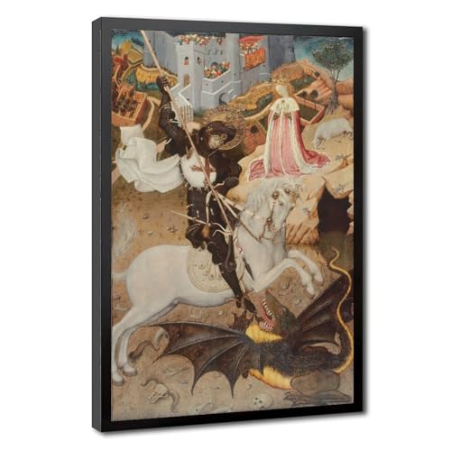 Impression sur toile Saint George et le dragon pour créer un coin lecture élégant