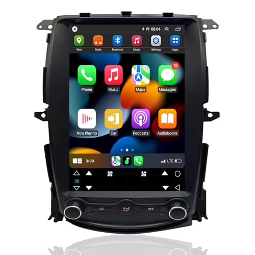 Car Radio for Nissan 370Z 2009-2021 Replacement CarPlay Stereo Android Auto 13.8 Inch Vertical Screen Upgrade Tesla Style with DSP SWC WiFi Bluetooth Audio