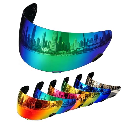 Image of PSLER Shatterproof Helmet Visor for Bell Qualifier,Color Green | Impact-Resistant ,UV400 Protection, Motorcycle Tinted Face Shield Replacement for Bell Qualifier /Star /Vortex /RS-1 /Revolver