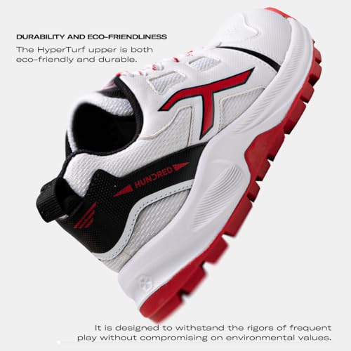 Image of Hundred HyperTurf Cricket Shoes | TerraSpike Rubber Studs Men | Embedded Support Plate for Stability | Lightweight & Durable | Ideal for Turf, Ground & Hard Surfaces