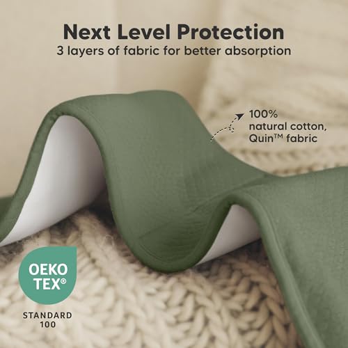 Image of KeaBabies 5-Pack Organic Burp Cloths Baby Girl, Boy - Extra Large, Absorbent Baby Burp Cloths, Soft Burping Cloths for Babies, Newborn Burp Clothes, Cotton Burp Rags, Thick Burp Cloth (Palms /Quin)