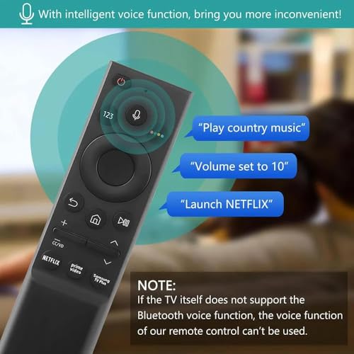Image of BLACKSHEEP Compatible with Samsung Smart TV Remote RM-G2500 Model with Bluetooth Voice Command Universal Remote Suitable for OLED QLED UHD 4K Television - Match Remotes Keys Exactly with Existing