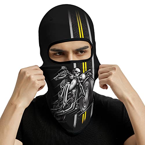 Image of 3PCS Balaclava Ski Mask Motorcycle Full Face Mask Outdoor Tactical Hood Headwear Mask Unisex for Cycling Halloween Windproof