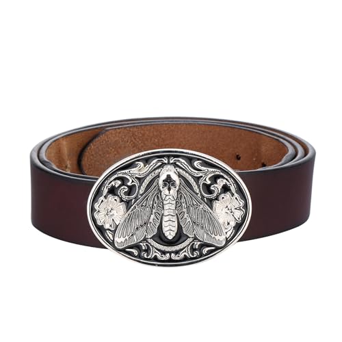 Image of Turquoise Belt Buckle for Men Western Texas Longhorn Bull Rodeo Belt Buckle American Cowboy Chic Gift