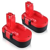 PERSEVER 18V ​​4.8Ah 2Pack NiMH Battery Replacement for Bosch 2607335536 2607335535 2607335277 2607335278 BAT181 BAT025 BAT026 BAT160 BAT180 BAT189 PSR 18 VE-2 GSR VE-2 GSB 18 VE-2