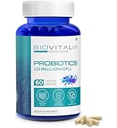 Biovitalia Organics Probiotics Capsules for Men & Women 10 Billion CFU | Dietary Supplement | Sup...