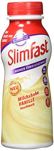 SlimFast Fertigdrink Vanille 3er Pack I Fertiggetränk mit hohem Eiweißanteil & reduzierten Kalorien I Gebrauchsfertige Trinkmahlzeit für eine gewichtskontrollierende Ernährung I 3 x 325 ml