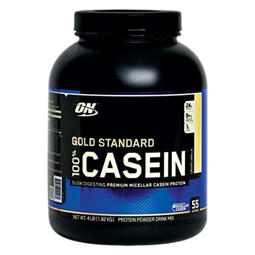 Optimum Nutrition Gold Standard 100% Casein Protein Powder, Creamy Vanilla, 4 Pound