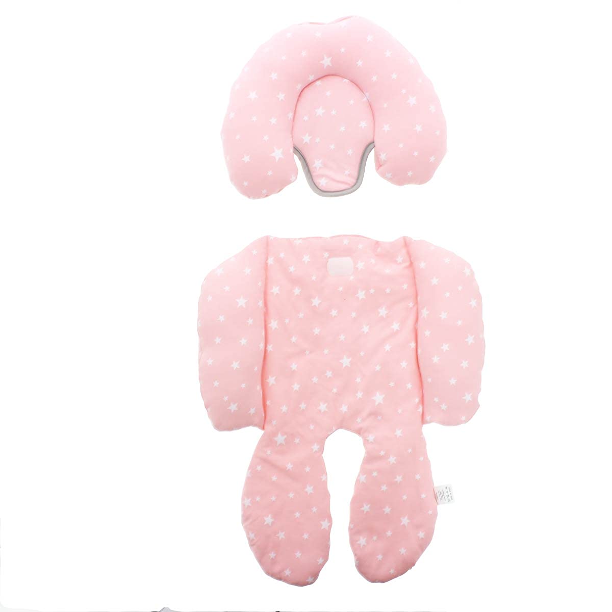 BEYBI® Riduttore bambino maglia cotone universale per navicella, seggiolino auto gruppo 0, passeggino e culla (rosa stellina bianca)