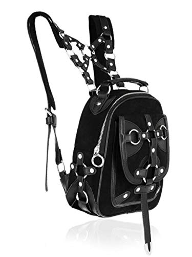 RE Style Restyle Bellatrix Harness O Rings Gothic Punk Alternative Witch Mini Backpack Black Small4