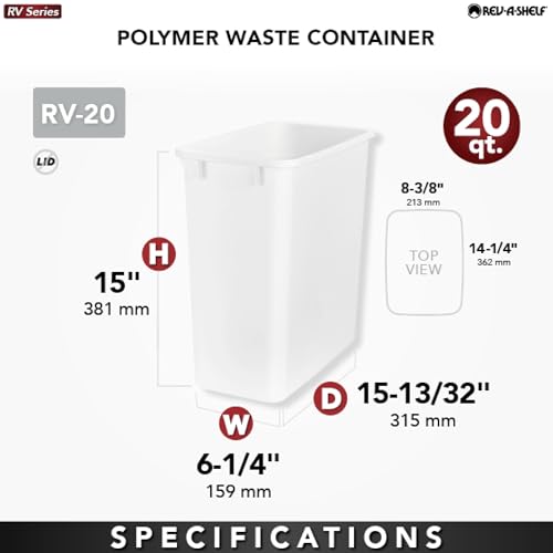 Contenedor de Repuesto Polímero 20 qt Blanco miniatura 3