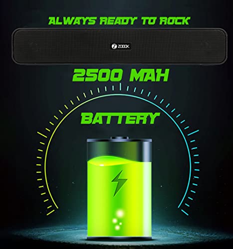 Image of Zoook Melody Bluetooth Soundbar 24W /USB /TF /AUX-in /FM /Bluetooth 5.0 /2500 mah Battery /Portable /Bluetooth Speaker (Black)