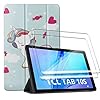 MYHY Hülle für TCL Tab 10S (2022) + 2 Pcs Schutzfolie für TCL Tab 10S hülle – Flip Case Cover Schutzhülle Schutzfolie…