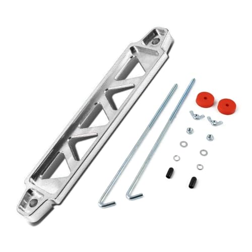 Bloqueo de retención de batería de coche, soporte de montaje de amarre de batería de aleación de aluminio con pernos J de 8/10 pulgadas para soporte de montaje de batería de coche