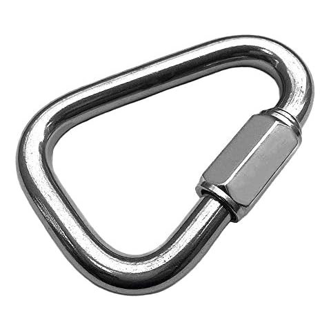 JCPLYNN 316 Stainless Steel Delta Quick Link 1/4" (6mm) - 1/2" (12mm) Marine Grade Triangle (M12) Cover
