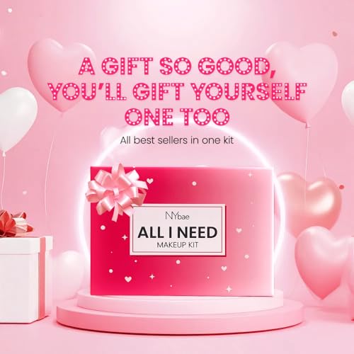 Image of NY Bae' All I Need Makeup Kit- 80 gm | Primer | BB Cream | Compact | Pink Blush | Kajal | Mascara | Brown Lipstick | Setting Spray | 8-Step Makeup Kit | Travel-Friendly | Gift Box