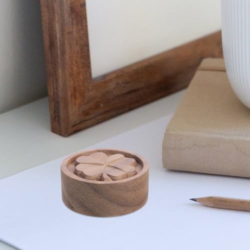 Difusor aromático eléctrico de madera circular marrón miniatura 7
