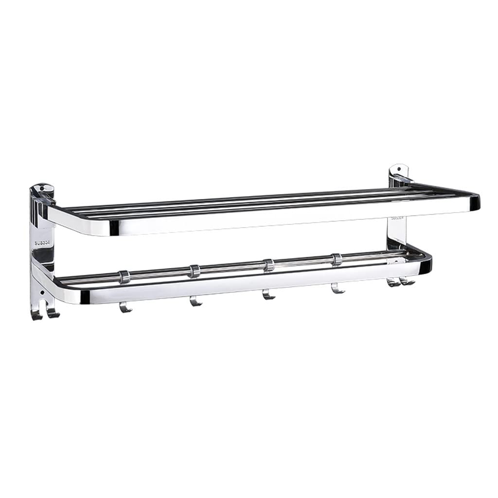 Toalla rack baño acero inoxidable con estante minimalista de 60cm
