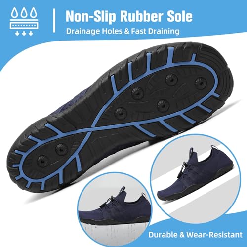 Image of Mishansha Water Shoes for Women Men, Quick-Dry Barefoot Swim Shoes with Drainage Holes, Lightweight Aqua Shoe for Beach Pool River Boating Yoga Walking