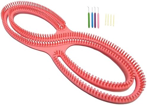 ALIMELT Serenity Afghan Loom Knitting Board - 294 Pegs Infinity S Loom for Large Projects - Shawl, Scarf, Blankets, Sweater Knitter With Crochet Hooks and Knitting Needles