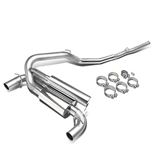 DNA MOTORING CBE-FF16-23T Stainless Steel Cat Back Exhaust System [Compatible with 16-18 Ford Focus RS]