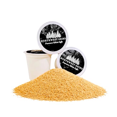 Northwest Grind White Coffee K-Cup Pods – High Caffeine White Coffee, Smooth Low Acid Light Roast Coffee Pods Compatible with Keurig Brewers, Nutty Flavor Single Serve Coffee, 24 Count