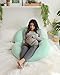 Pharmedoc Pregnancy Pillows, C-Shape Full Body Pillow – Jersey Cover Mint – Pregnancy Pillows for Sleeping – Body Pillows for Adults, Maternity Pillow and Pregnancy Must Haves, New Mom Gifts
