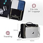 BAGSMART Toiletry Bag, Travel Toiletry Bag for Women, Water-resistant Cosmetic Makeup Bag, Large Capacity Door Room Essentials Travel Organizer for Full Sized Toiletries and Cosmetics, Black - Image 2