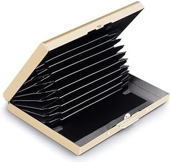 Soporte para tarjetas de crédito RFID, organizador de tarjetas de visita, billetera con bloqueo RFID, billetera delgada antirrobo, soporte para