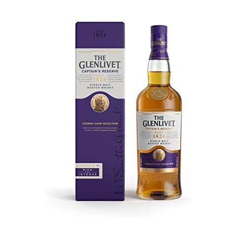 The Glenlivet Captain's Reserve Single Malt Scotch Whisky (Cognac Cask Selection), 70 cl with Gift Box Cover