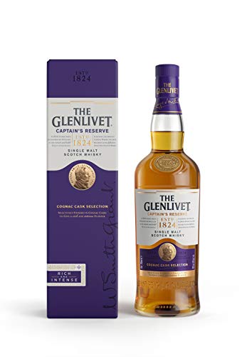 The Glenlivet Captain's Reserve Single Malt Scotch Whisky (Cognac Cask Selection), 70 cl with Gift Box