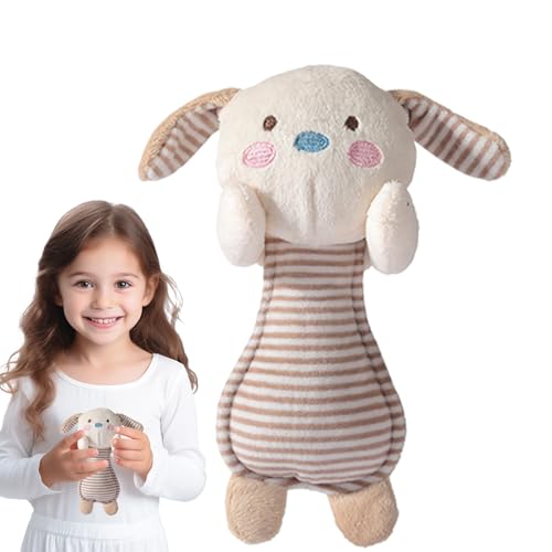 ガラガラのぬいぐるみ、ぬいぐるみの赤ちゃんガラガラ, 動物のなだめるような握手ラトル, ラビットベアアヒルの形状幼児感覚おもちゃ、男の子の女の子のための教育的なグラブシェーカー