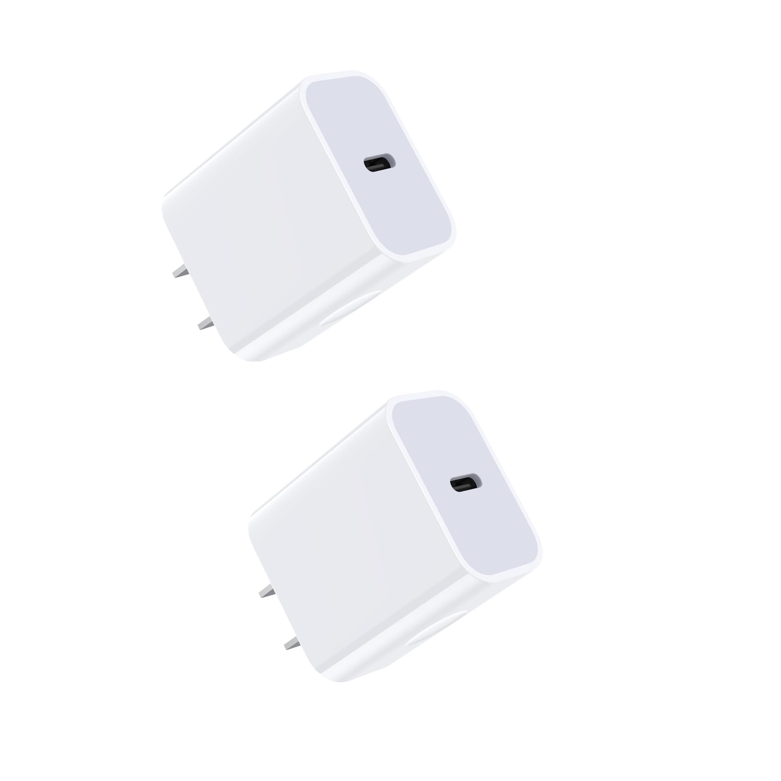 Fast Charging Block Type C 2-Pack for Samsung Galaxy S25/S25 Ultra/S25+/A16 5G/S24 FE/S23/S22/S21/Z Flip 6/Z Fold 6/A15/A53/A73/A03s/A23, 20W Charger Box USB C for iPhone 16 15 14 13Pro,Google Pixel 9