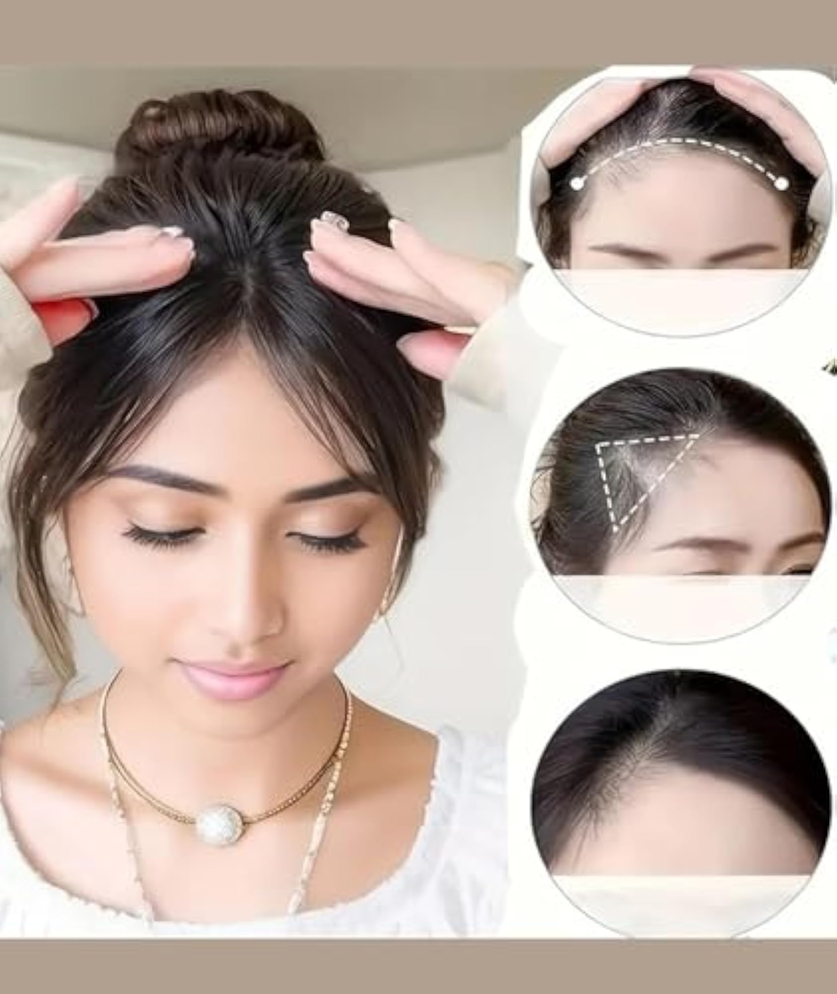 2Pcs Front Hair Extensions for Women, Daily Styling
