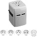 Produktbild CFZC Reiseadapter Reisestecker Weltweit 224 Ländern Universal Travel Adapter 2 USB Ports + AC Stromadapter Aufladung International einsetzbar für Deutschland Europa USA Australian usw