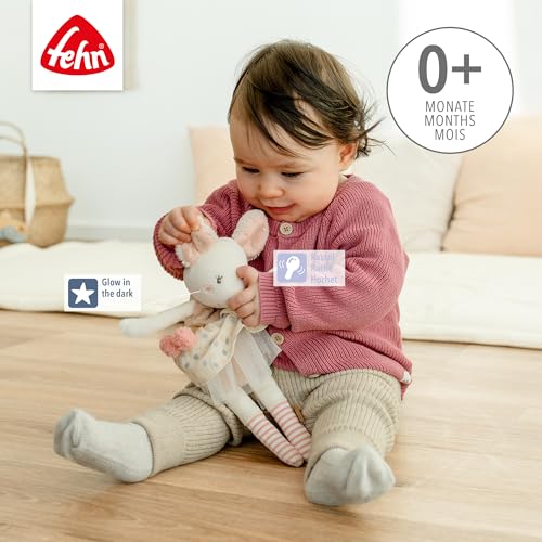 Fehn Bean Bag Maus – Spielgefährte, Beschützer & Kuschelfreund: Stofftier – für Babys und Kleinkinder ab 0+ Monaten