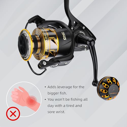 Gomexus LPB65A38BKGD-B Power Handle For Battle Ii/Iii 1000-4000 Spinning Fishing Reel Replacement Handle thumb #4